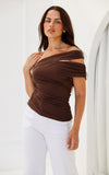 Cameron Top - Chocolate Brown