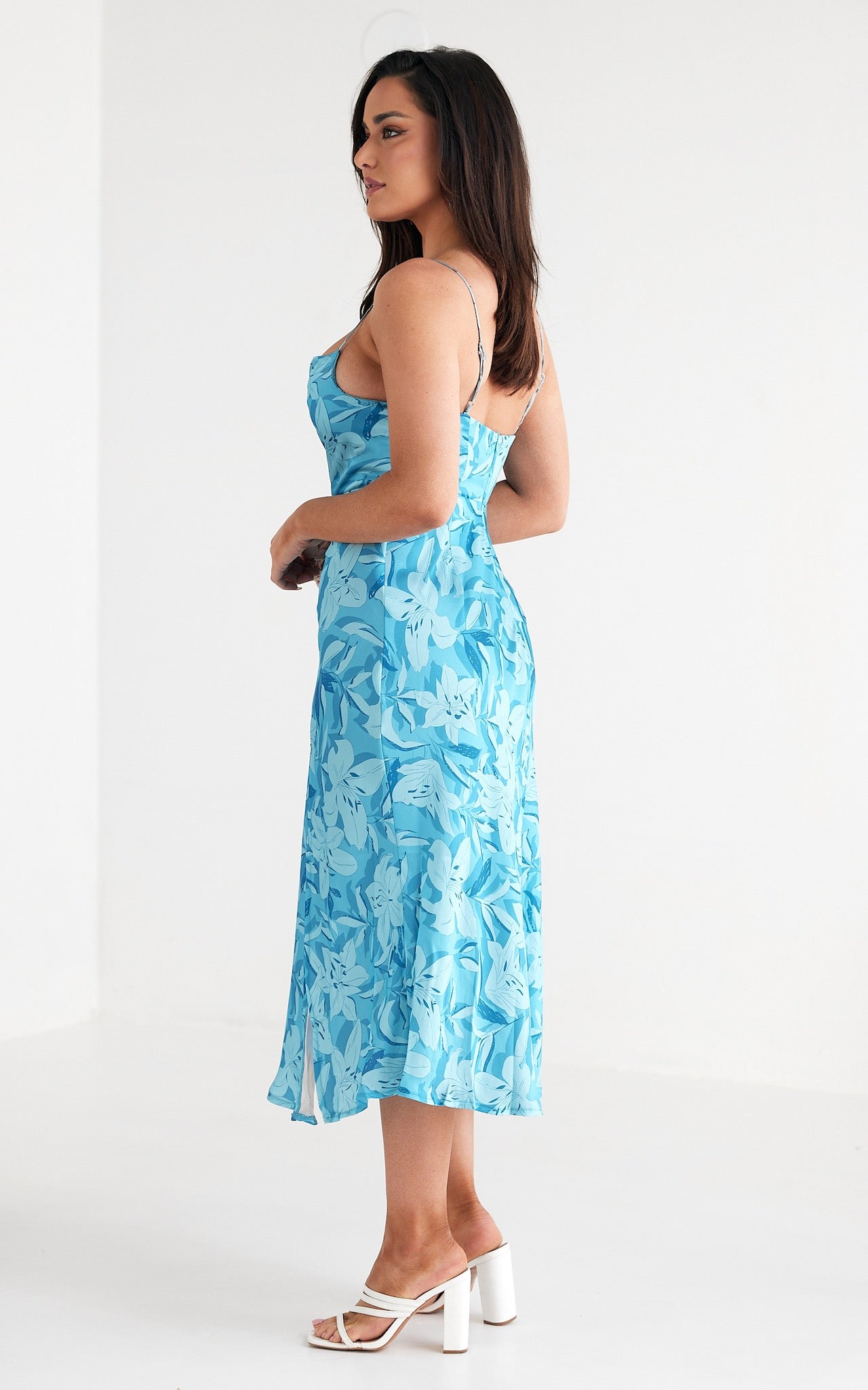 Cannes Maxi Dress - Blue Floral