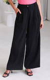 Carson Wide Leg Pants - Black