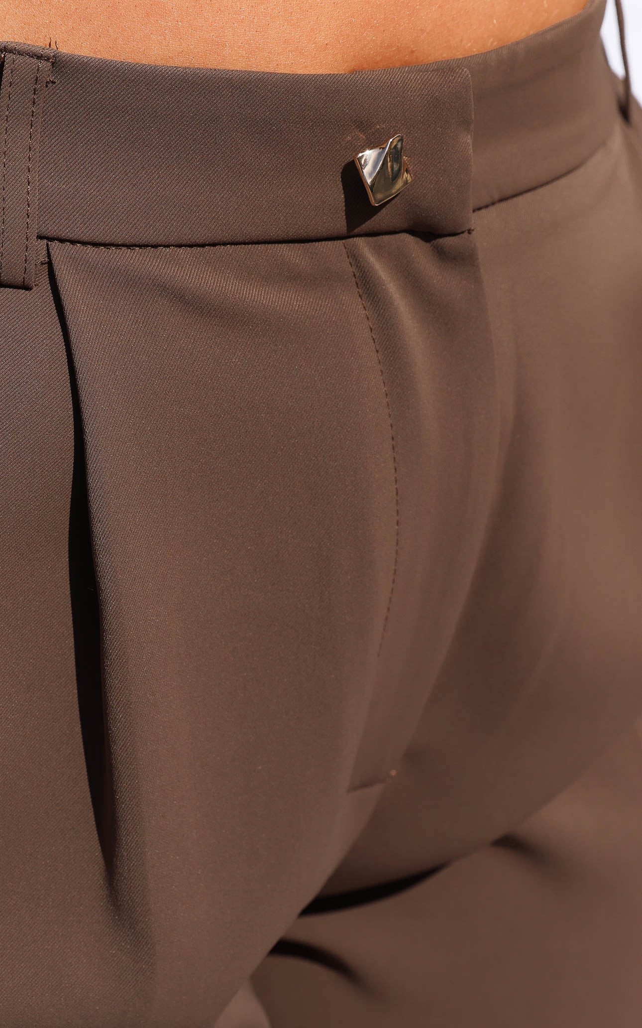 Carson Wide Leg Pants - Coffee Brown