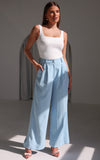 Carson Wide Leg Pants - Baby Blue