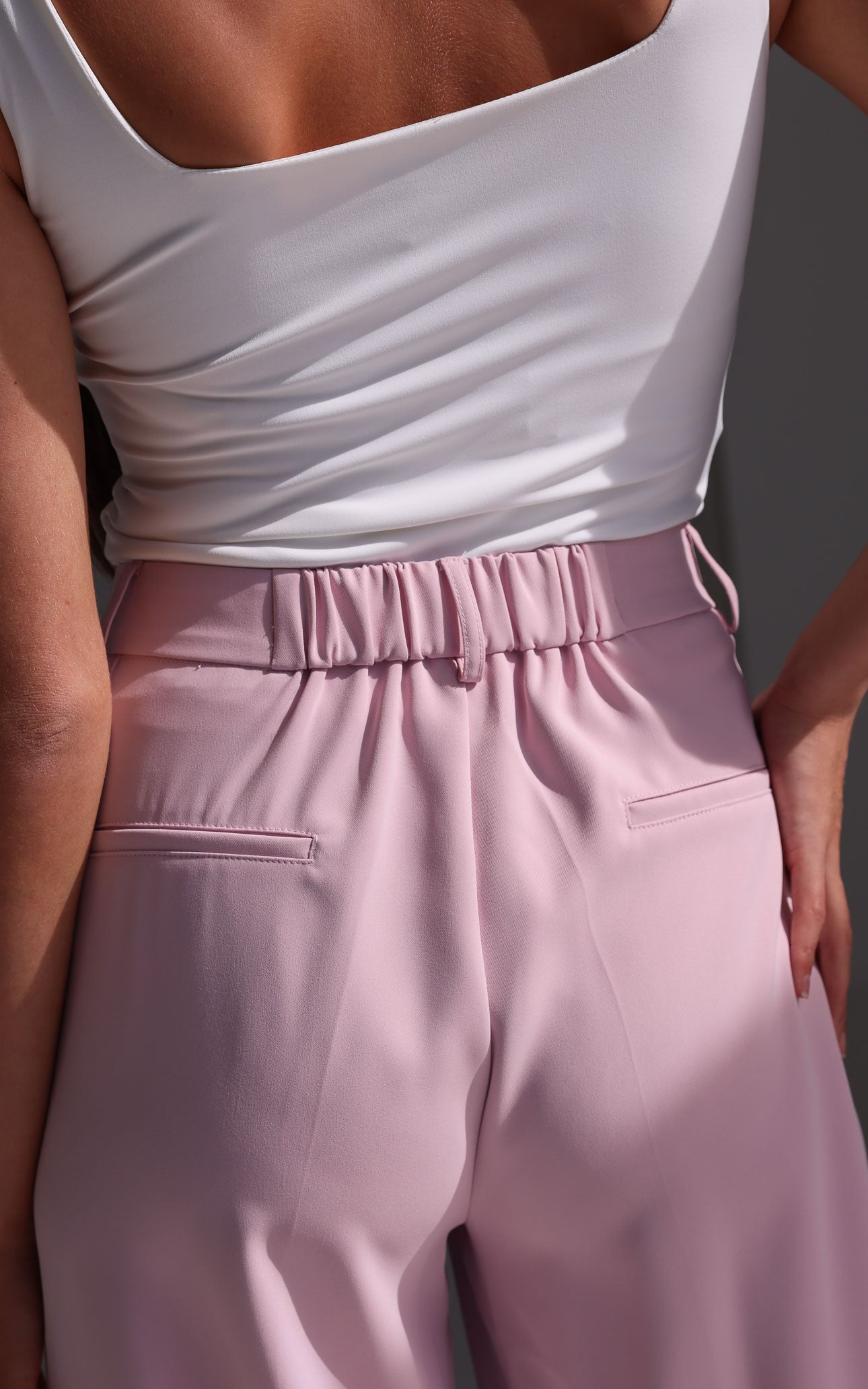 Carson Wide Leg Pants - Pink