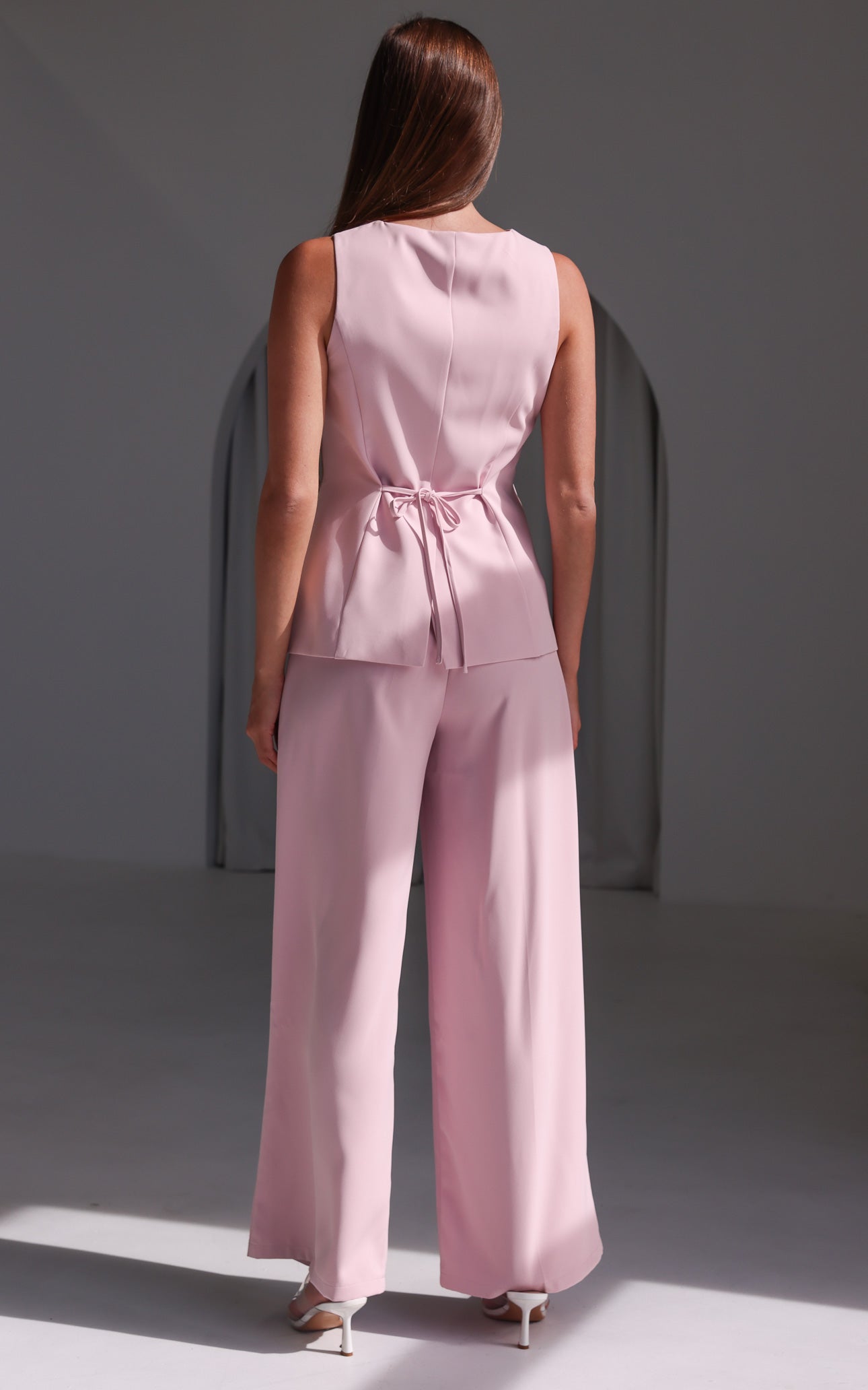 Carson Vest Top - Pink