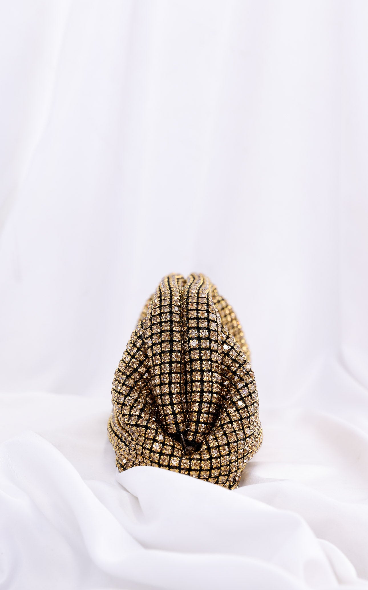 Cassian Crystal Rhinestone Clutch Bag - Gold