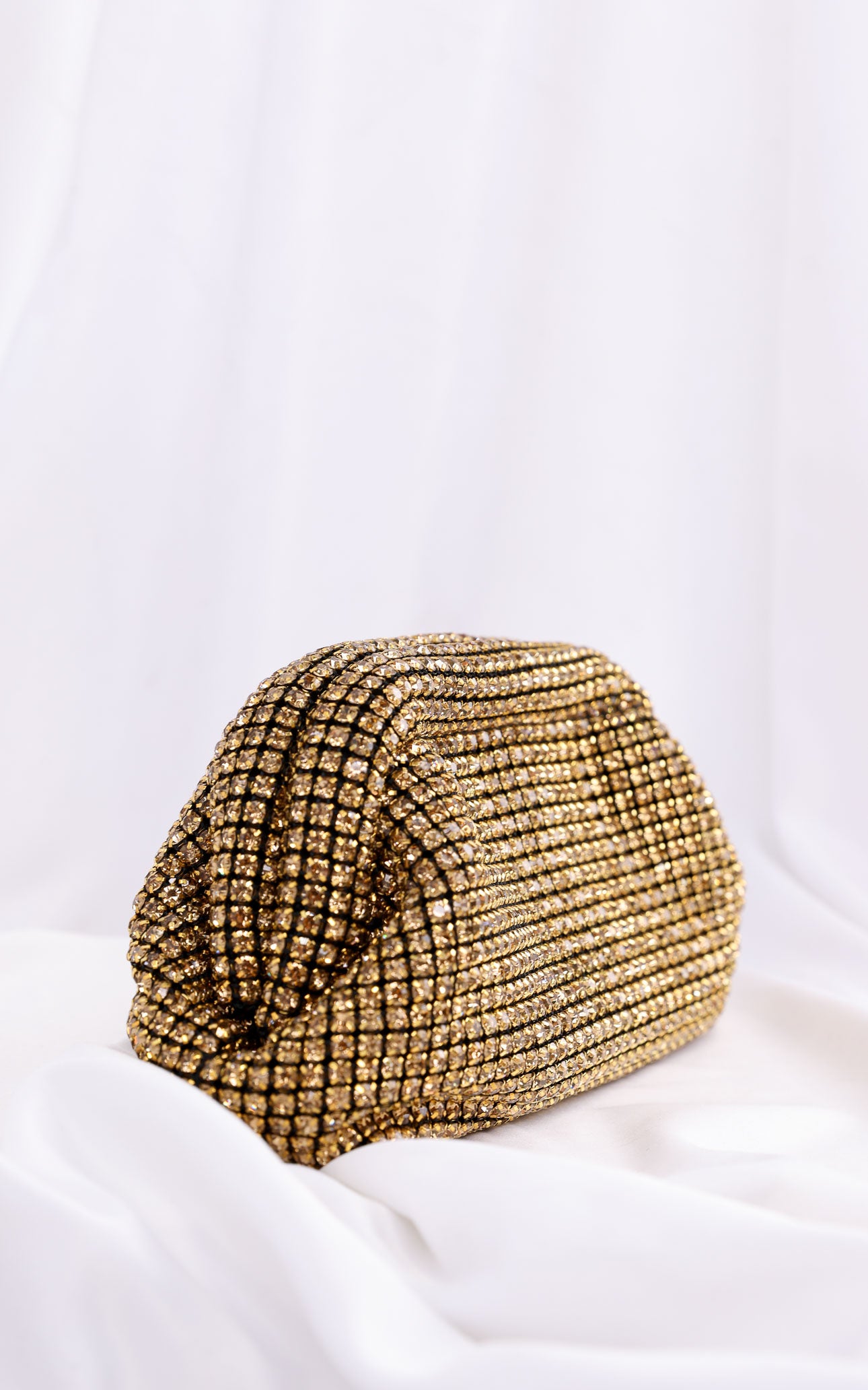 Cassian Crystal Rhinestone Clutch Bag - Gold