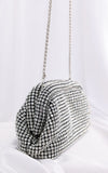 Cassian Crystal Rhinestone Clutch Bag - Silver