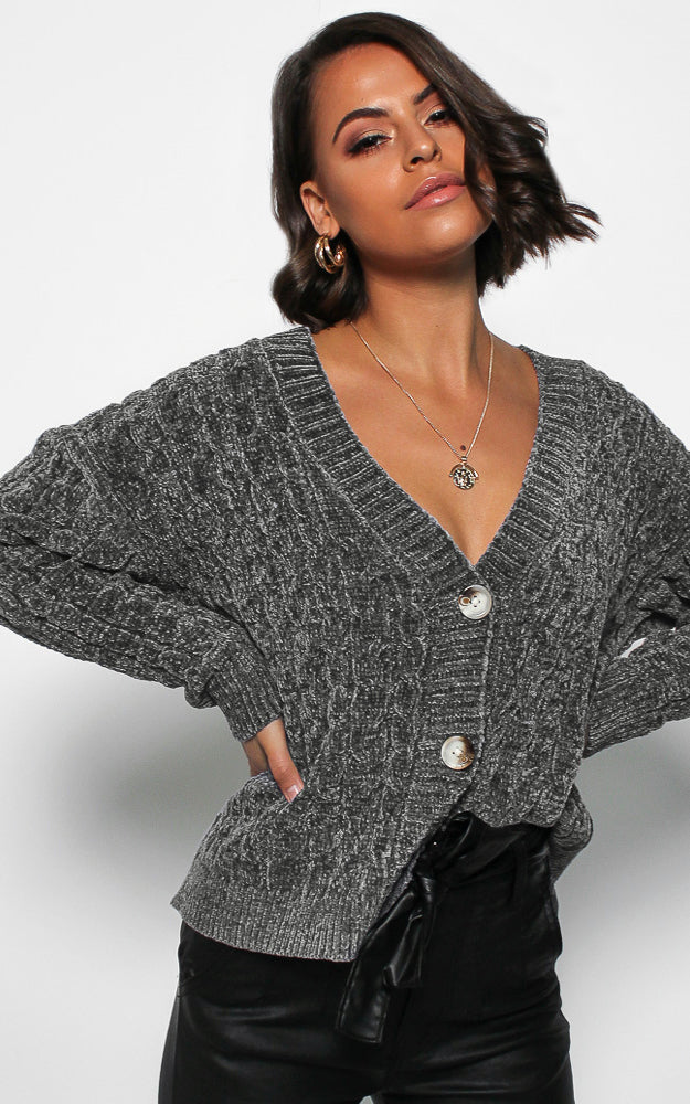 Chanelle Cardi - Charcoal