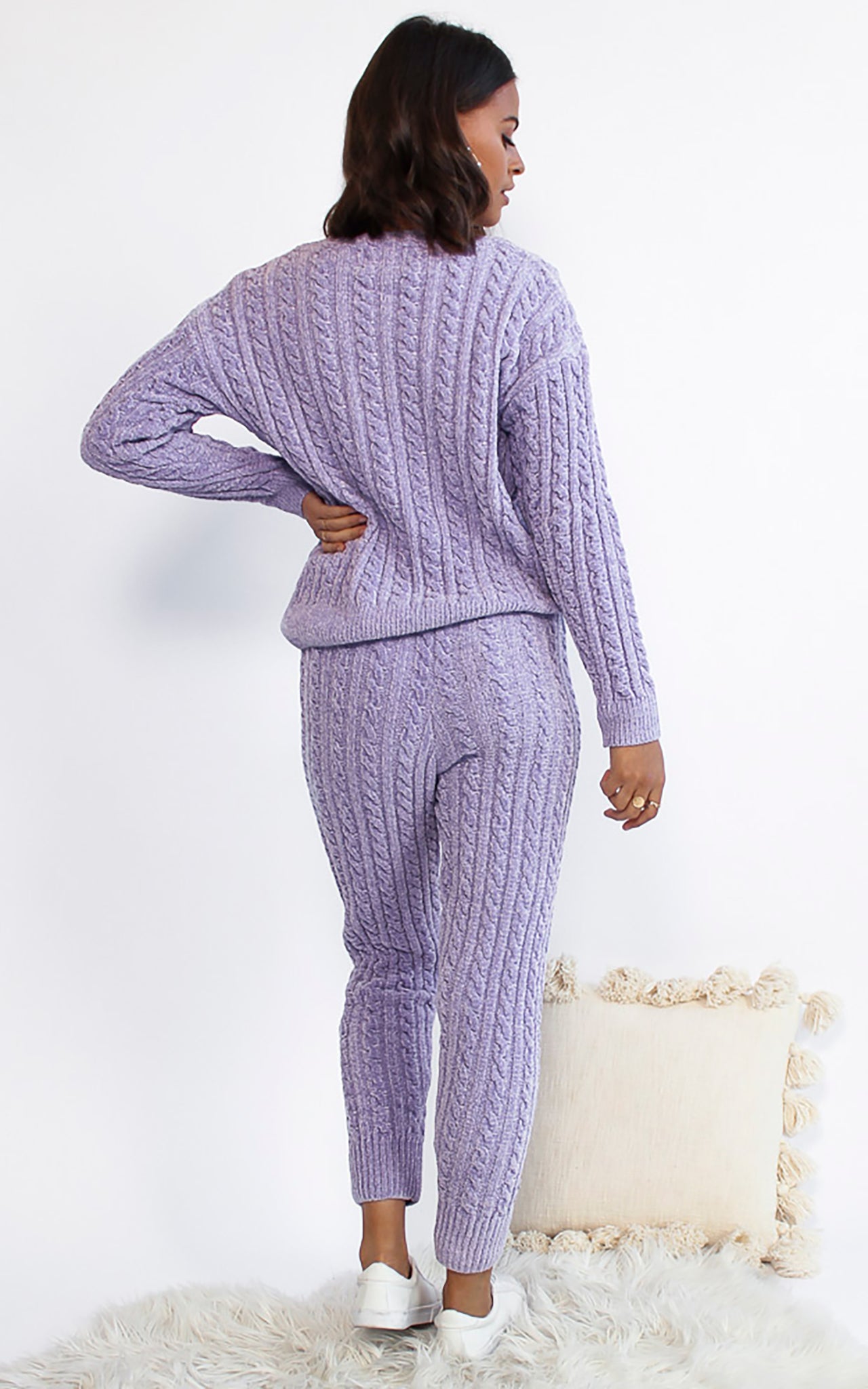 Chanelle Knit Pants - Lilac