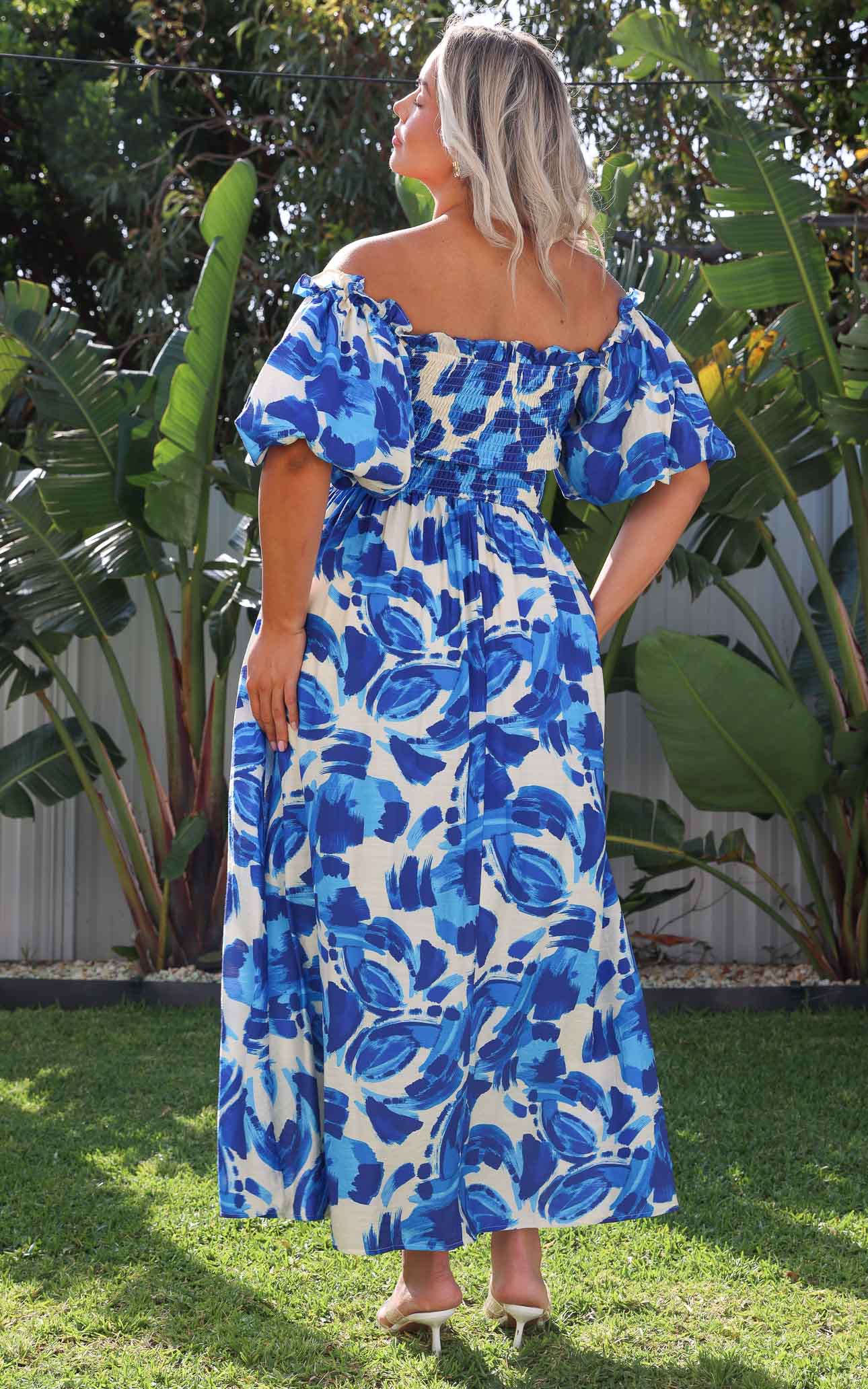 Charlene Maxi Dress - Blue Print
