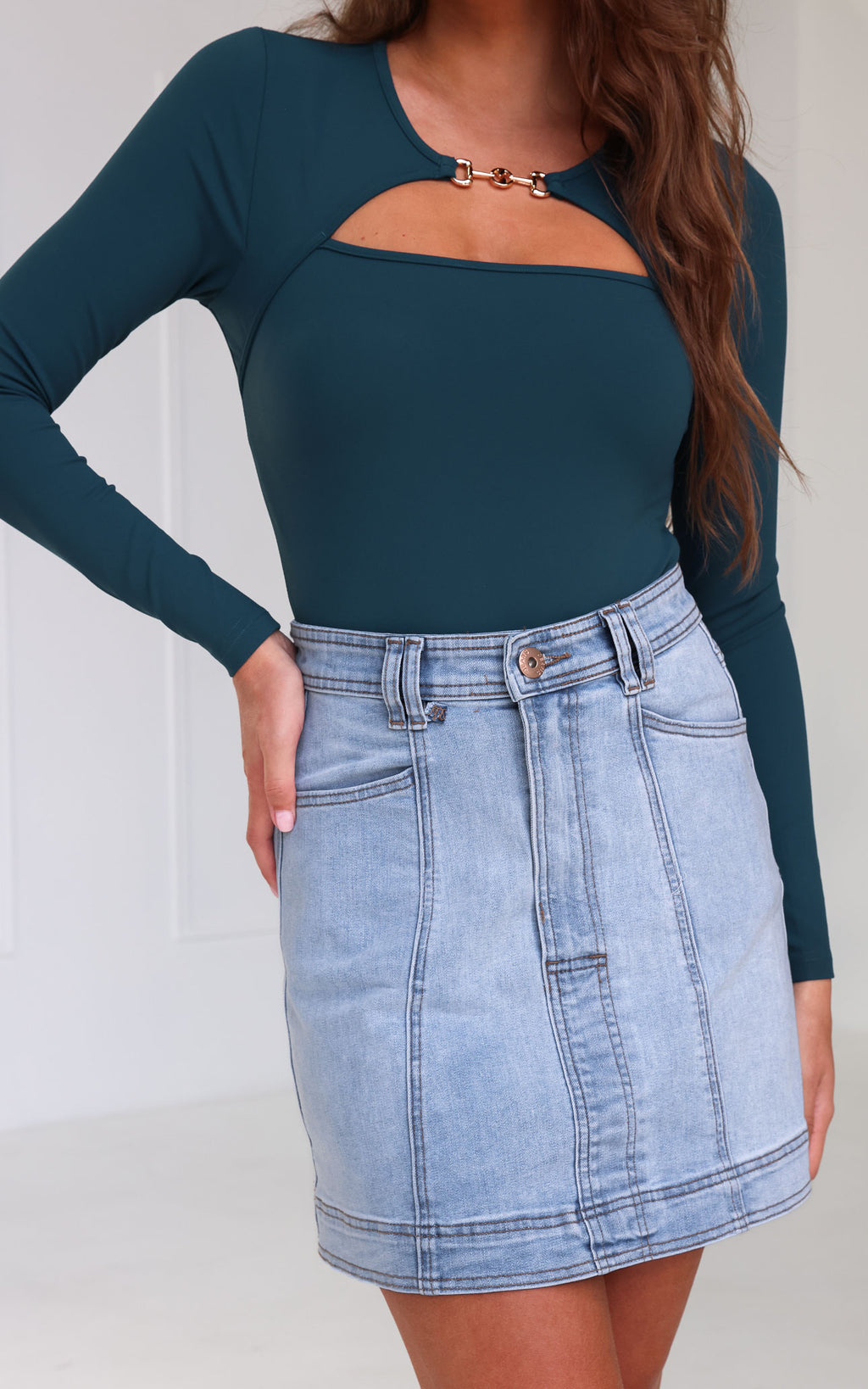 Geneva Bodysuit - Teal Blue