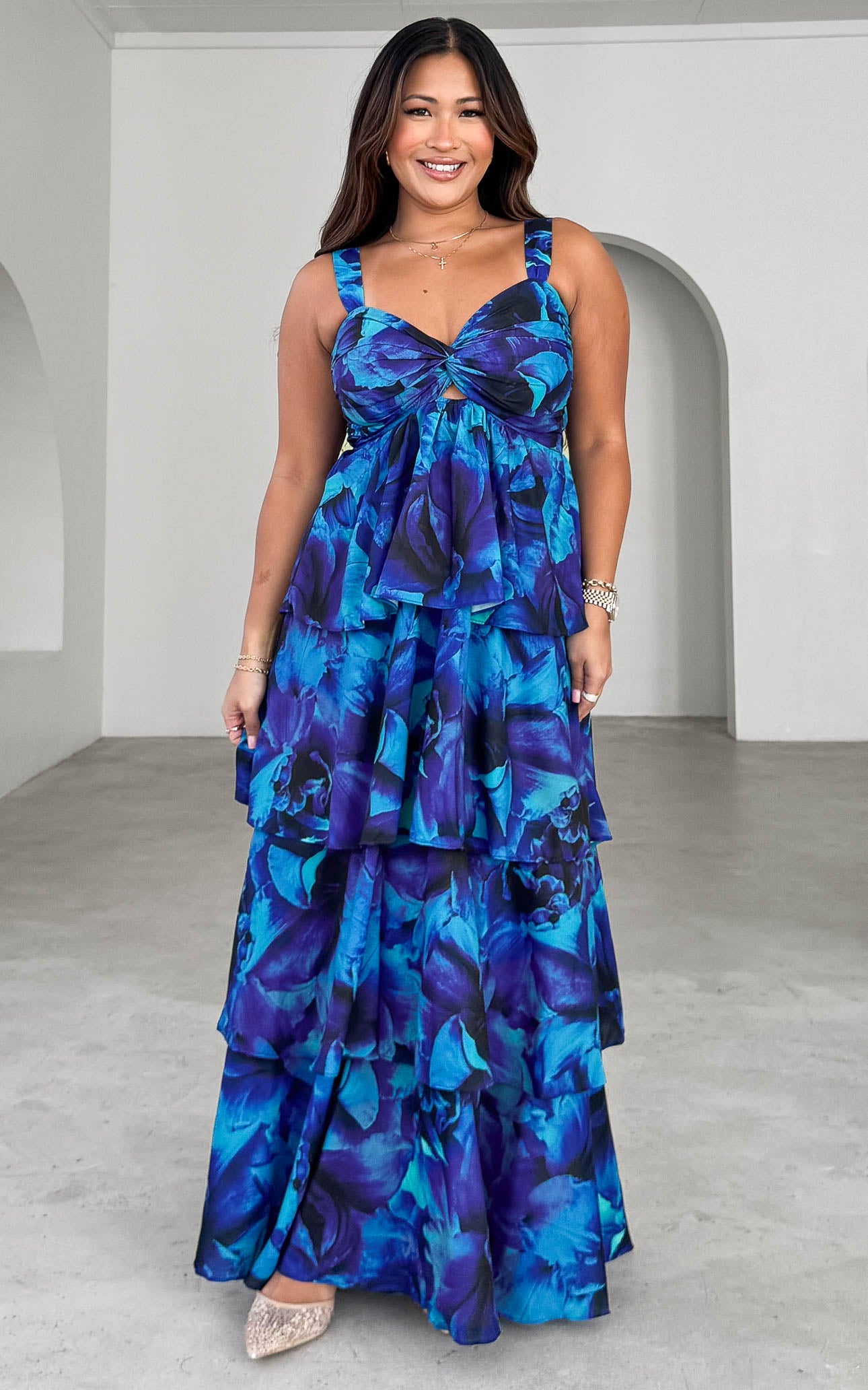 Cherika Maxi Dress - Cobalt Blue Floral
