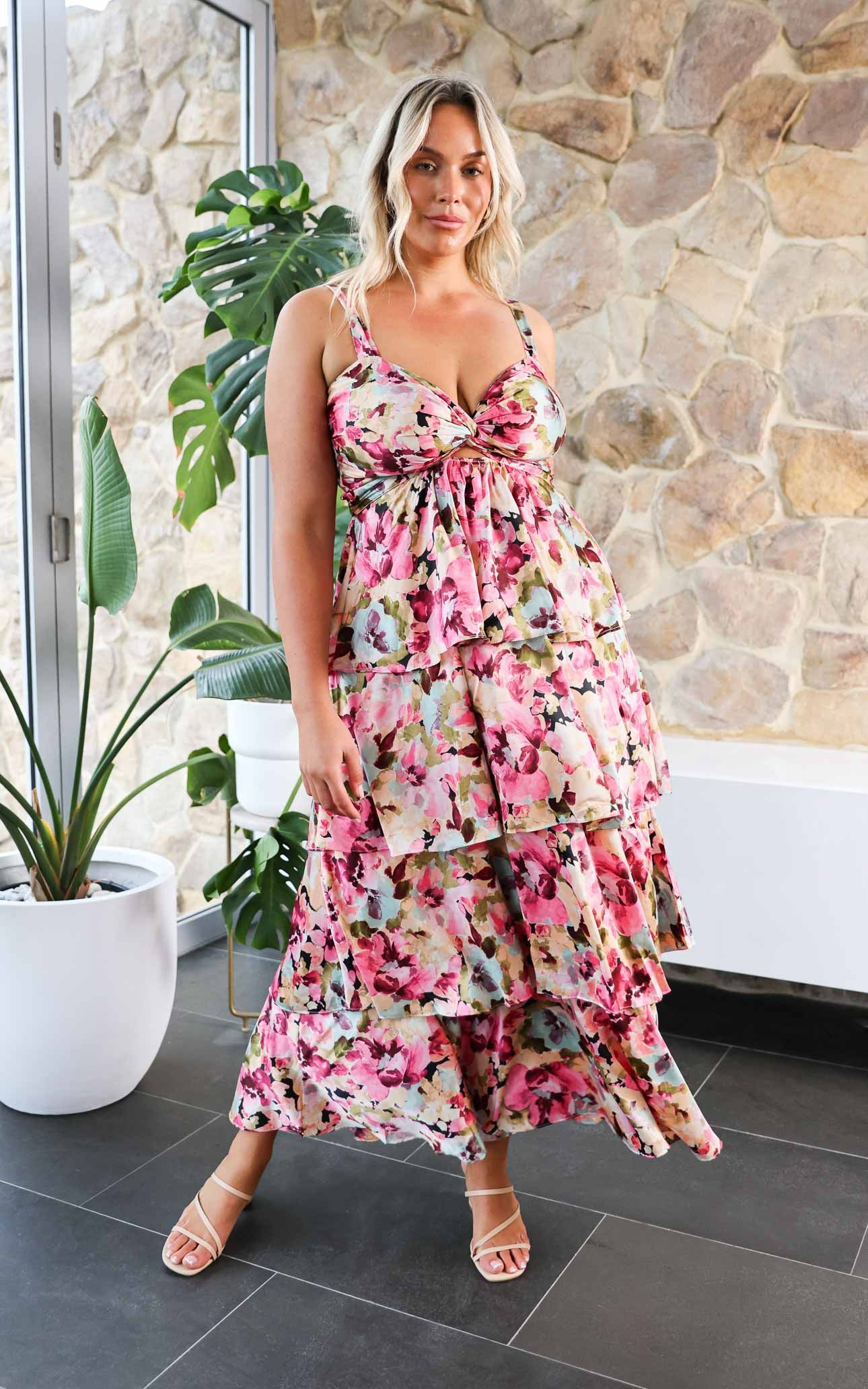 Cherika Maxi Dress - Pink Multi Floral