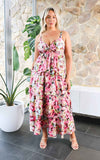 Cherika Maxi Dress - Pink Multi Floral