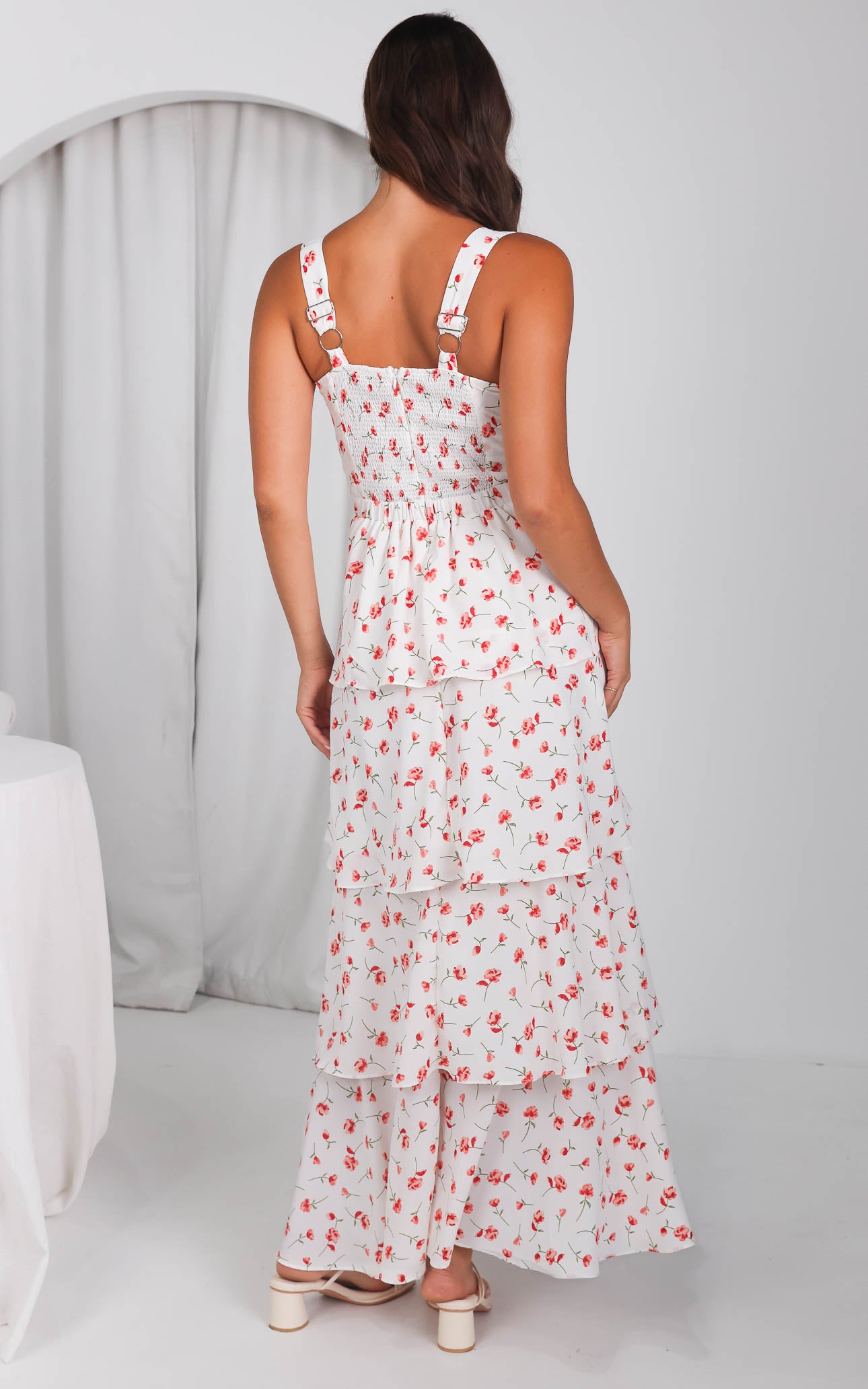 Cherika Maxi Dress - White Floral