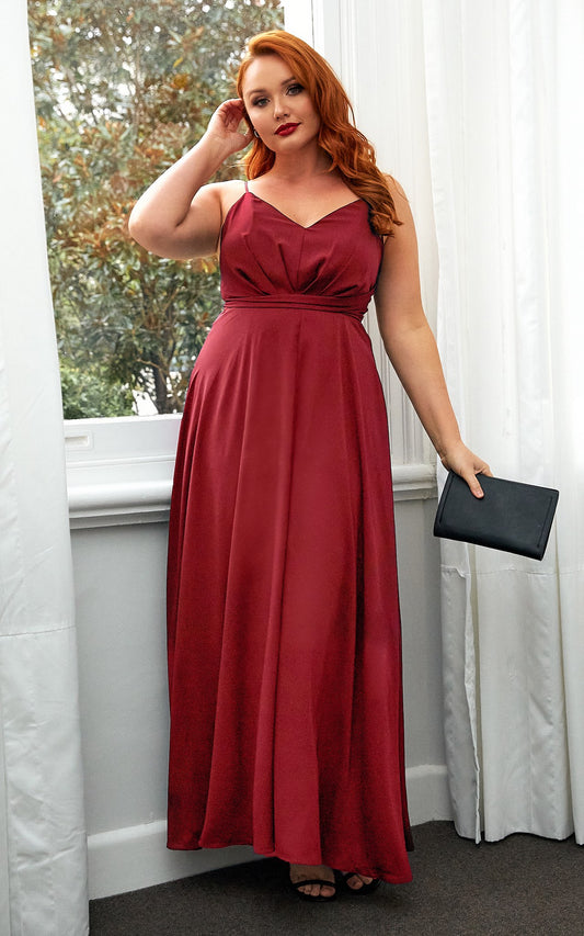 Cherish Dress - Burgundy