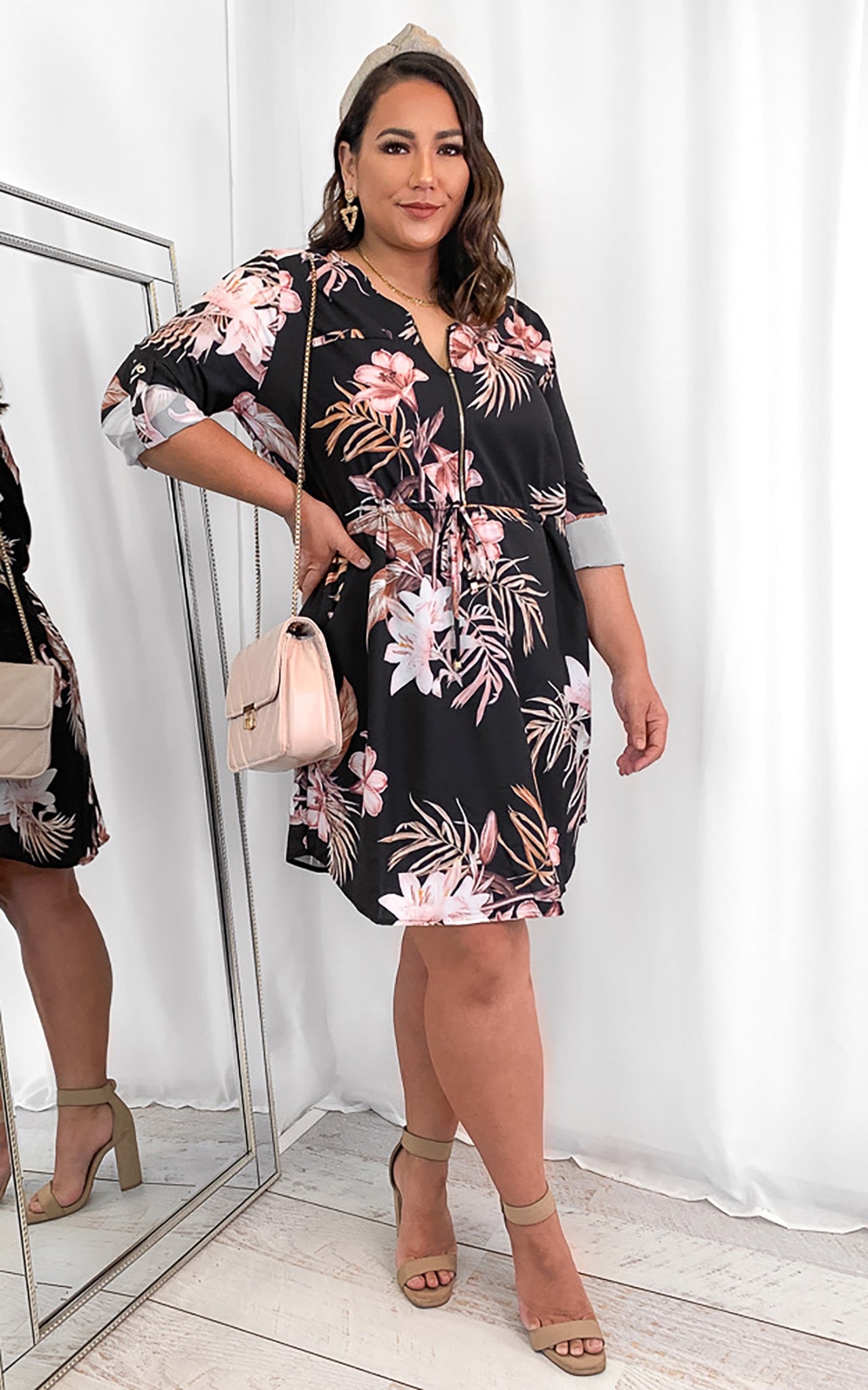 Cheryl Dress - Black Floral