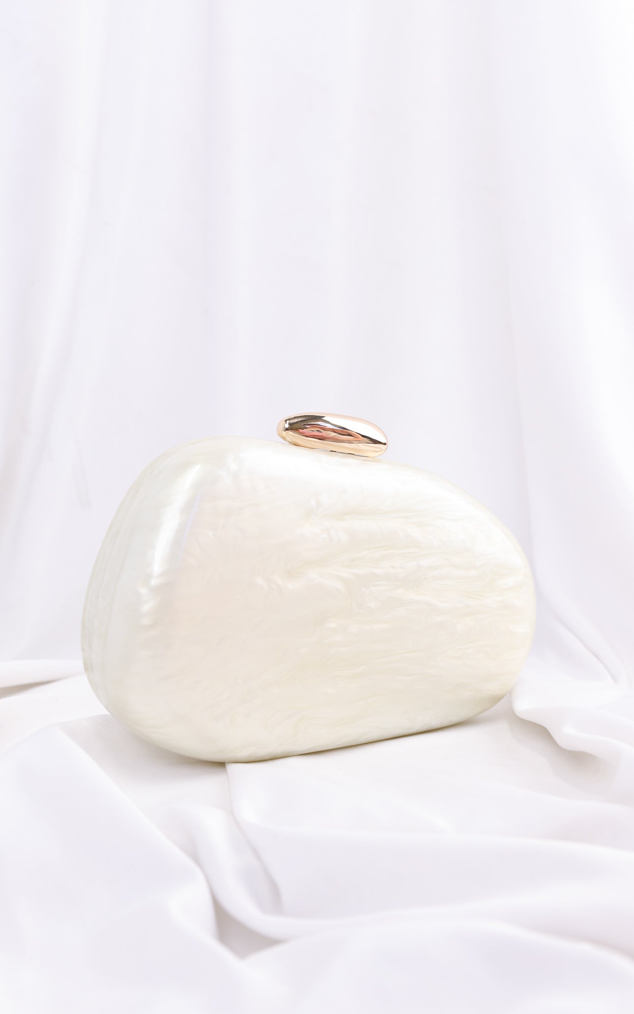 Clio Clutch Bag - Cream Pearl