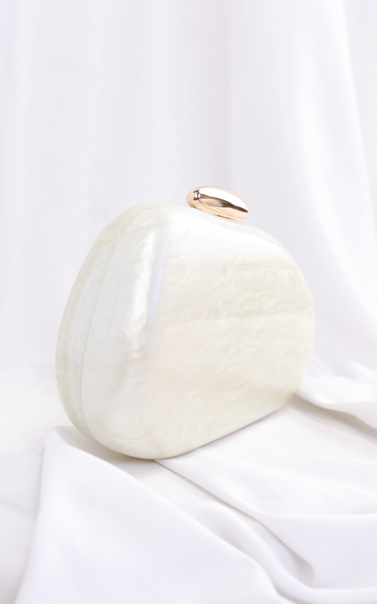 Clio Clutch Bag - Cream Pearl