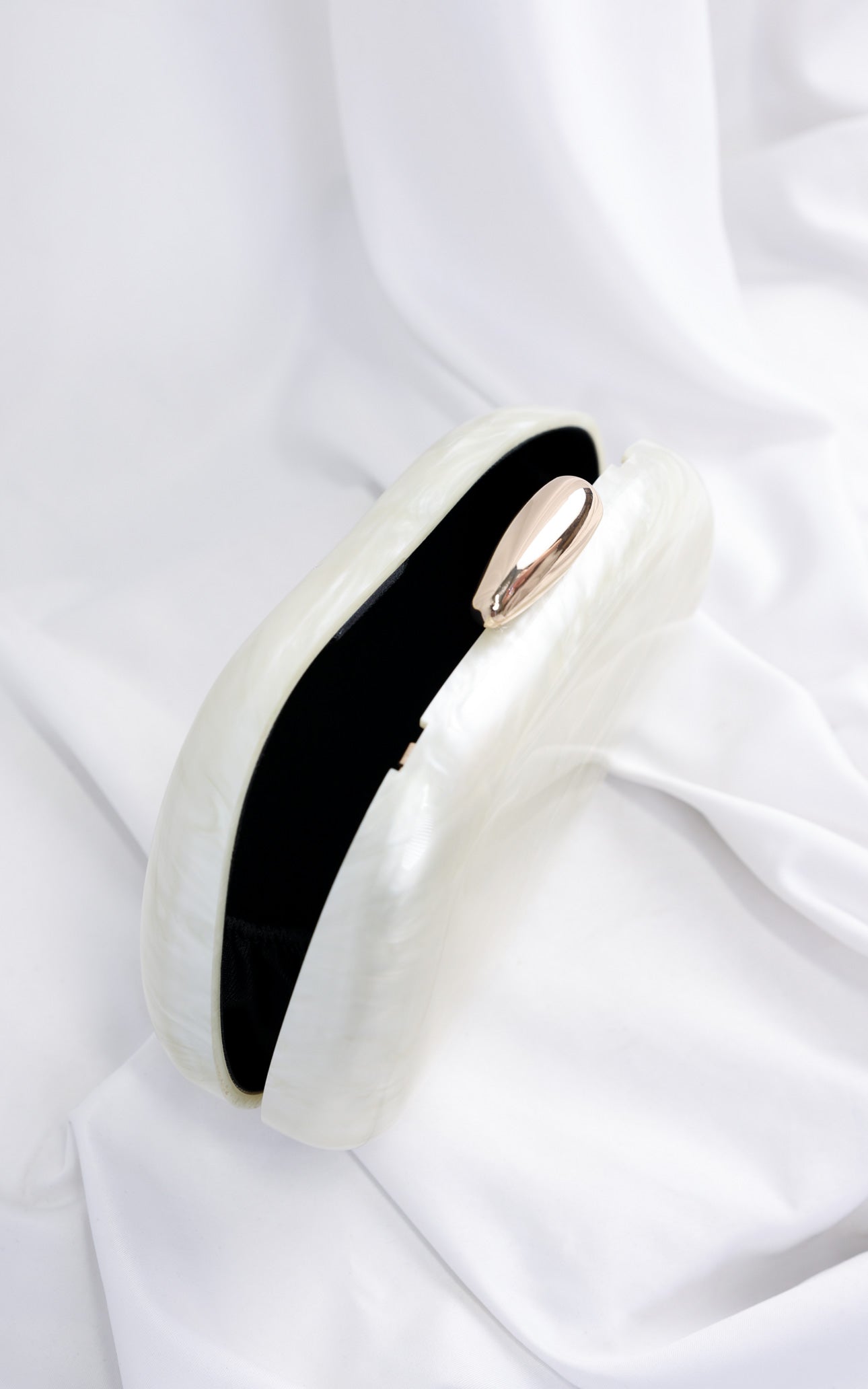 Clio Clutch Bag - Cream Pearl