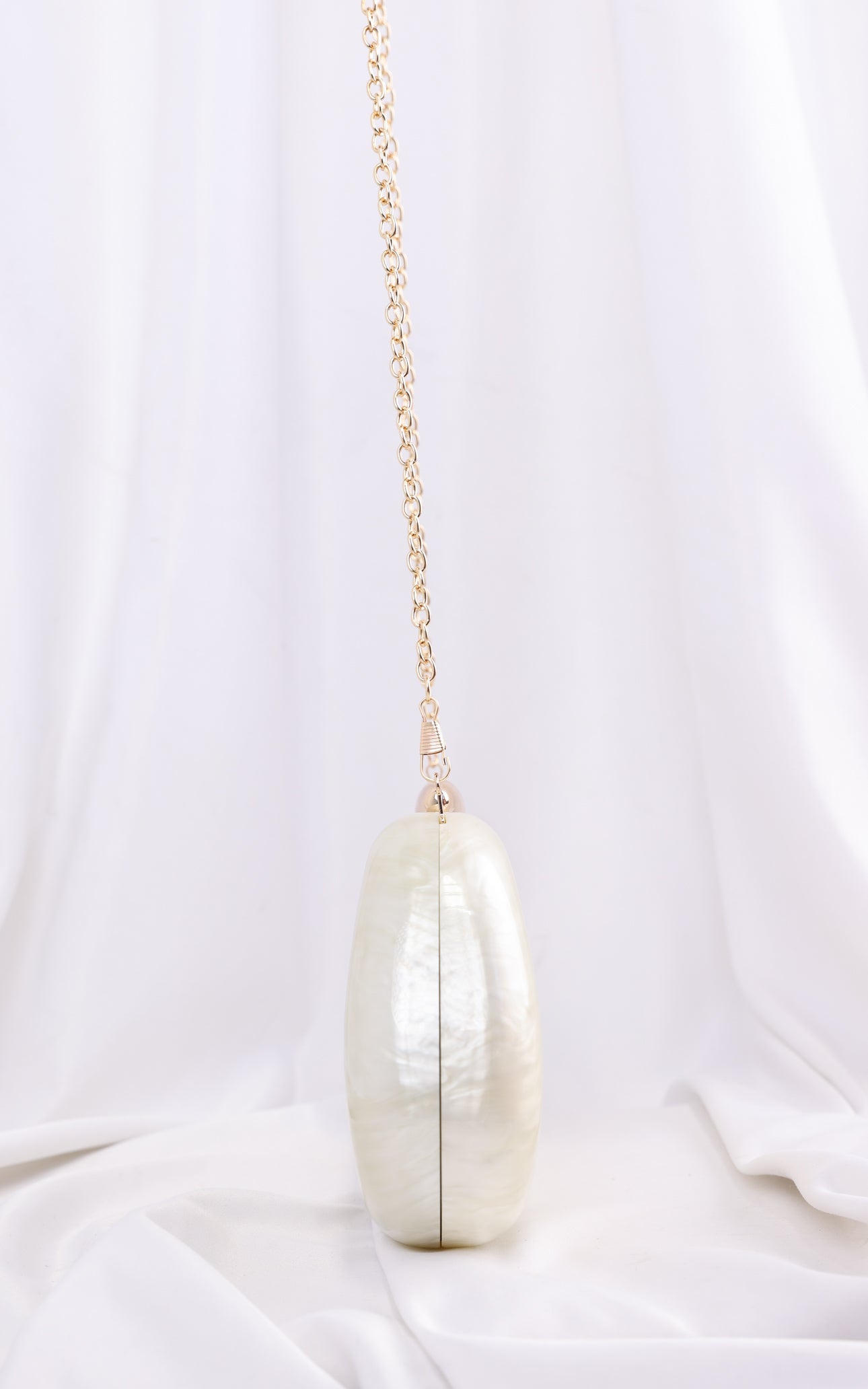 Clio Clutch Bag - Cream Pearl