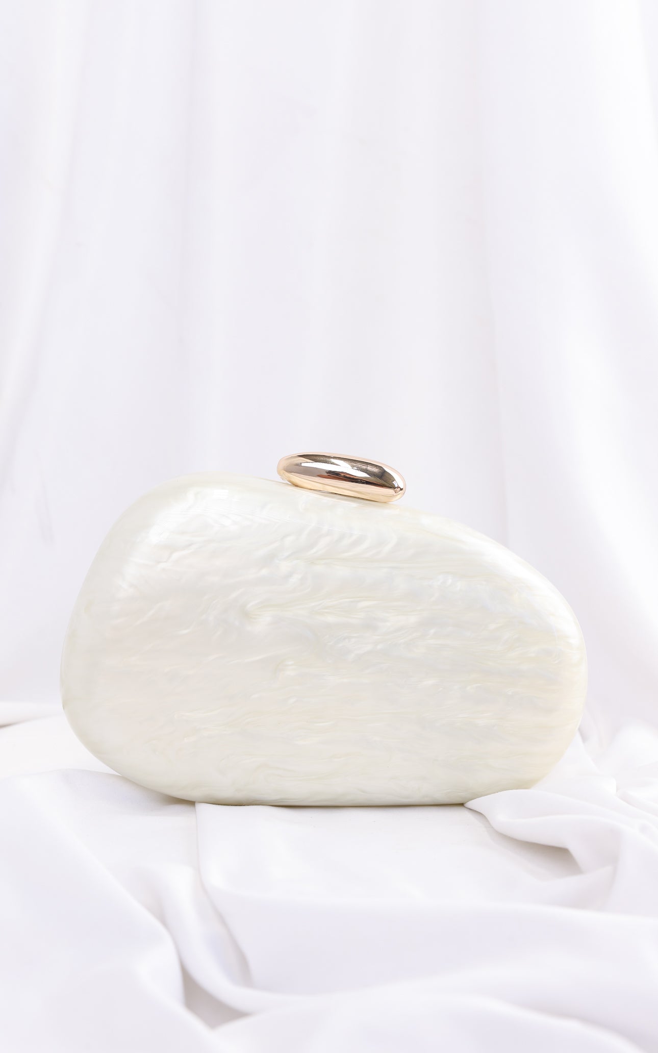 Clio Clutch Bag - Cream Pearl