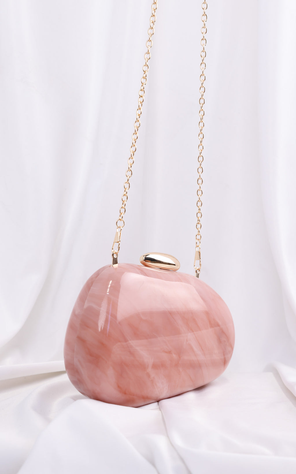 Clio Clutch Bag - Pink Marble