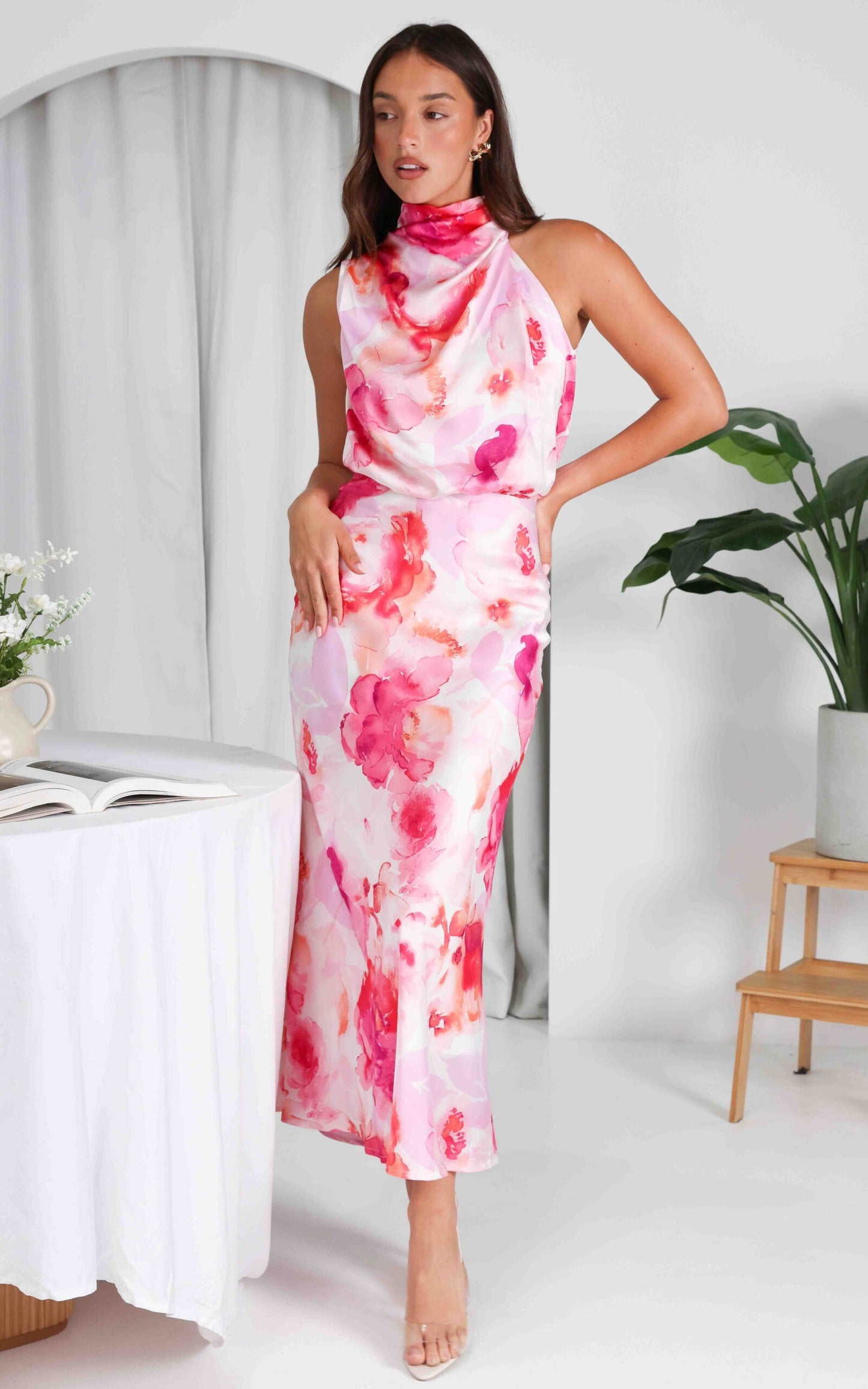 (Preorder) Cobero Maxi Dress - Pink Floral