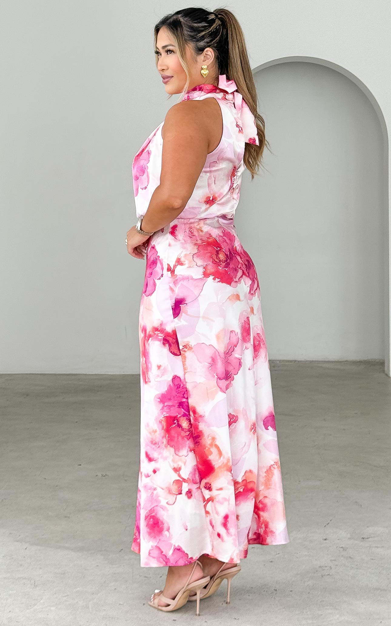 Cobero Maxi Dress - Pink Floral