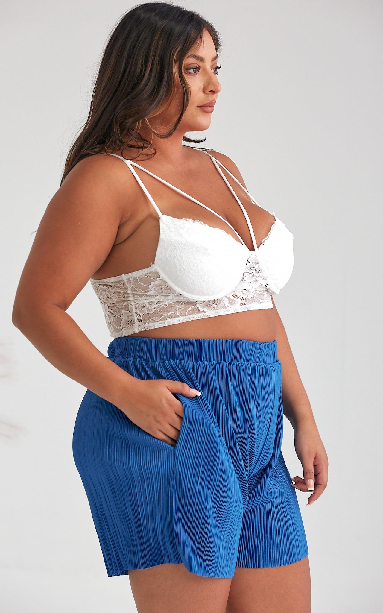 Bridie Lace Bralette Top - White