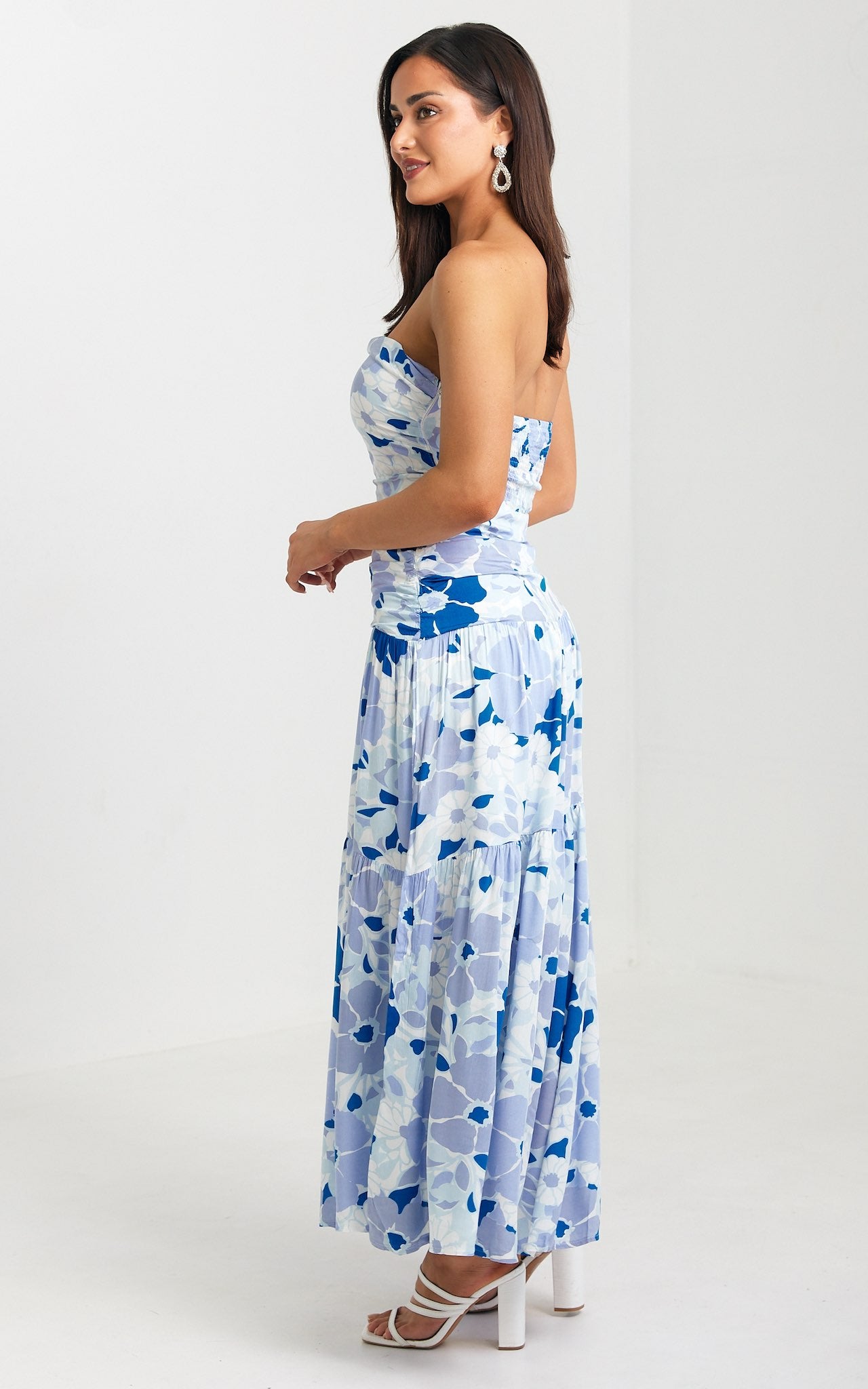 Cosima Maxi Dress - Blue Multi Floral