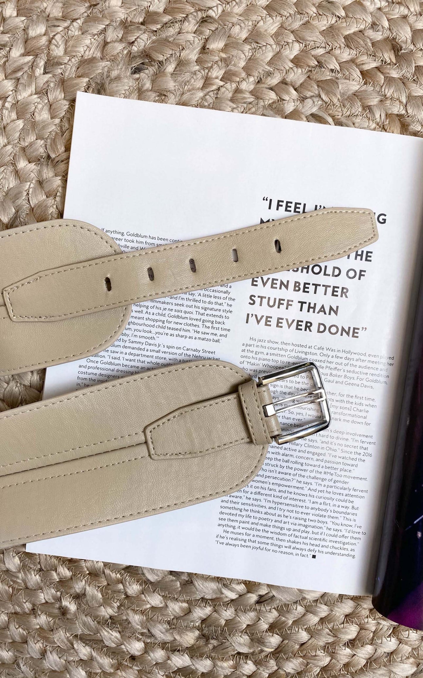 Cross My Path Belt - Beige