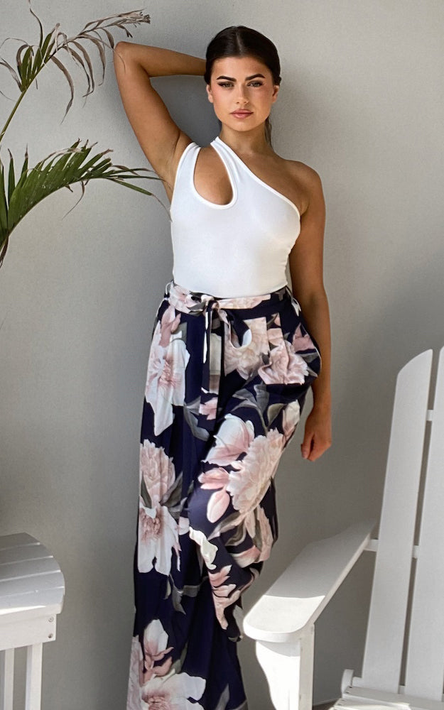 Paradise Lily Pants - Navy Peony