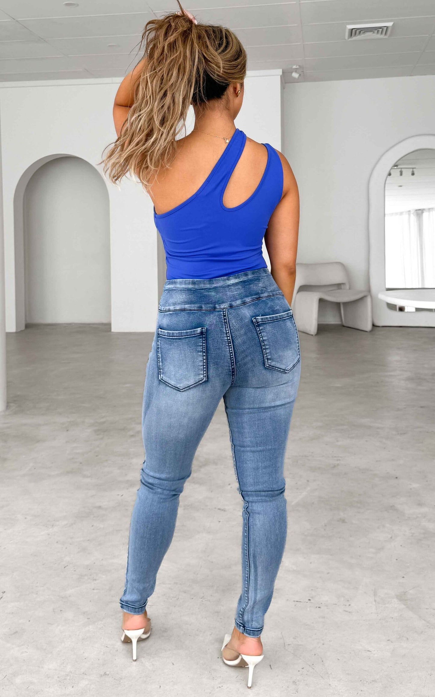 Vivian Jeggings - Mid Blue