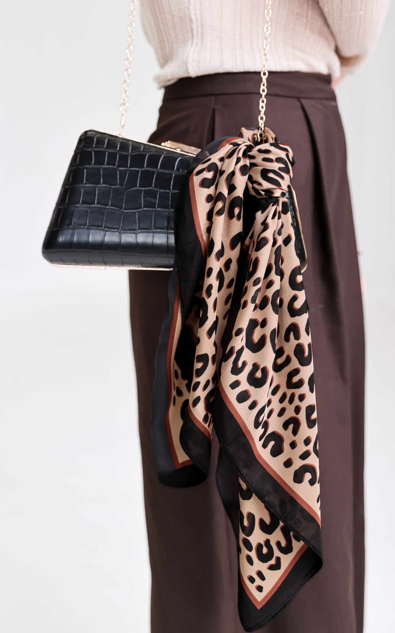 Carmela Square Bandana - Cheetah Print