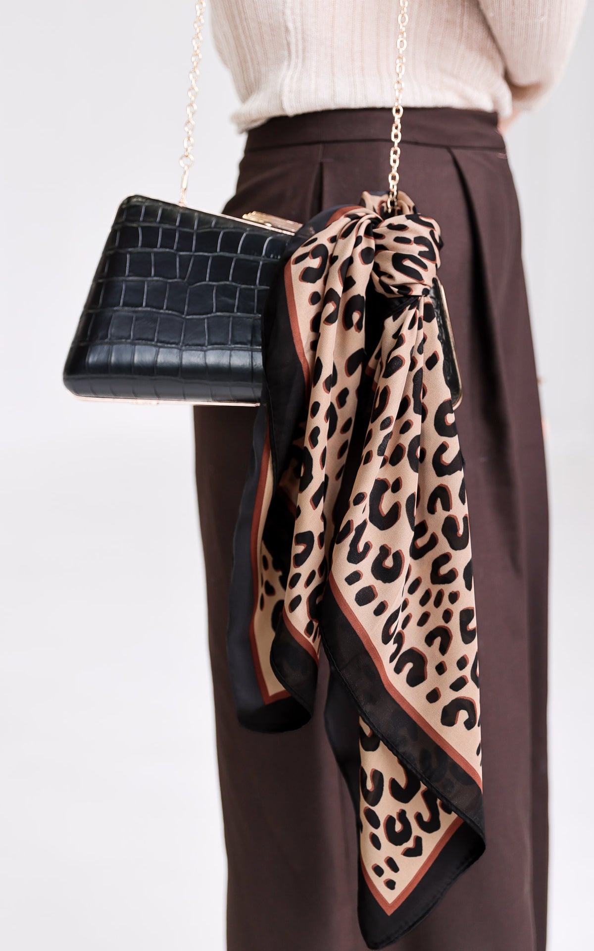 Carmela Square Bandana - Cheetah Print