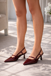 Liason Slingback Heels - Wine