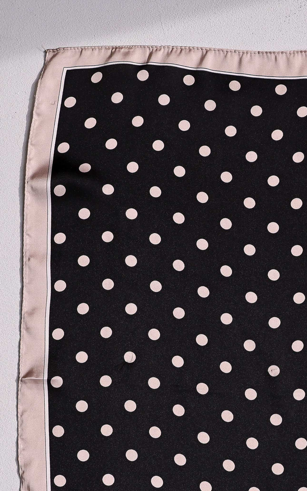 Ciano Square Bandana - Black Champagne Polka Dot