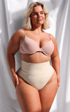 Constance High Waisted Boning Shapewear Gstring - Cool Nude