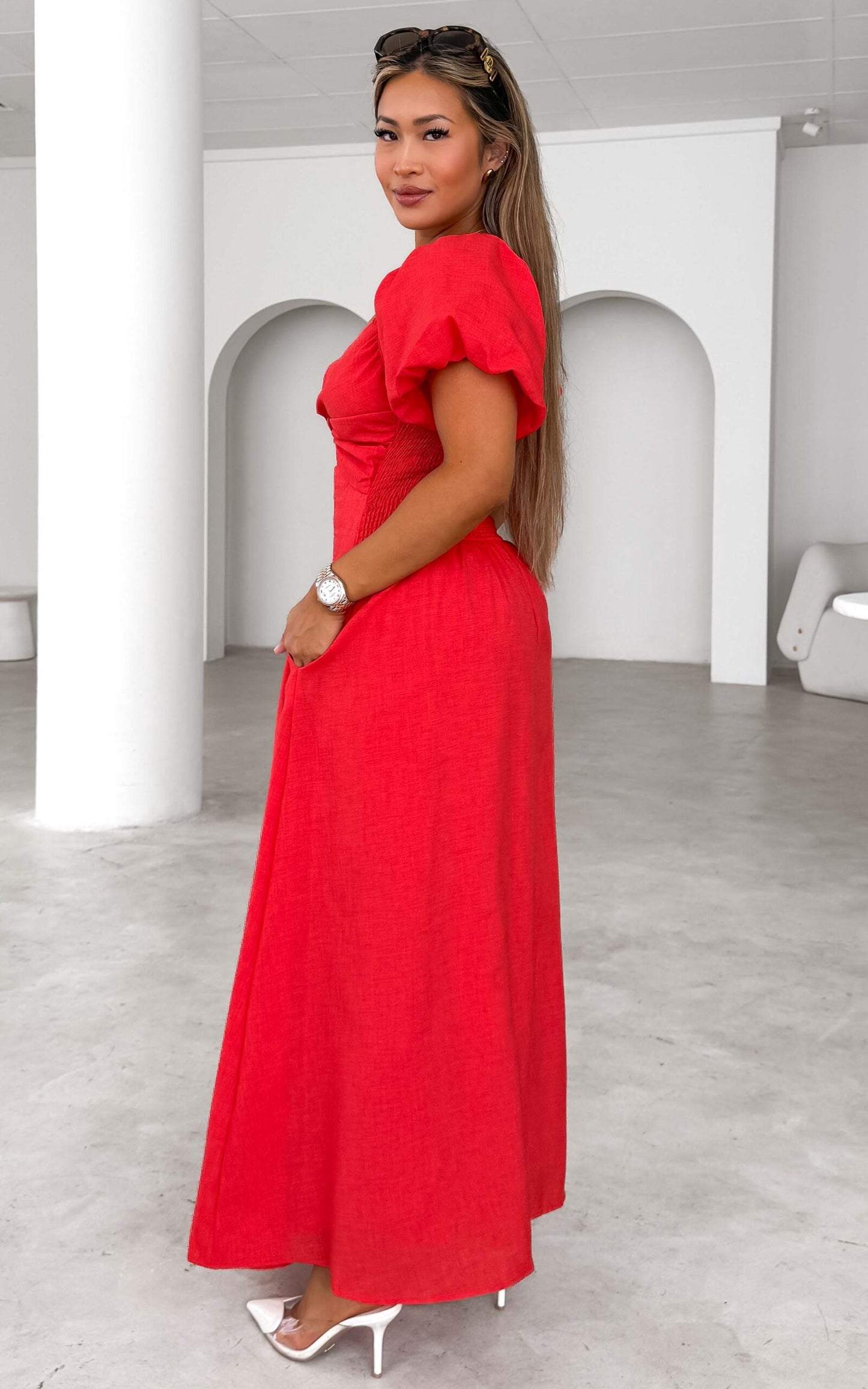 Poet Maxi Dress - Red