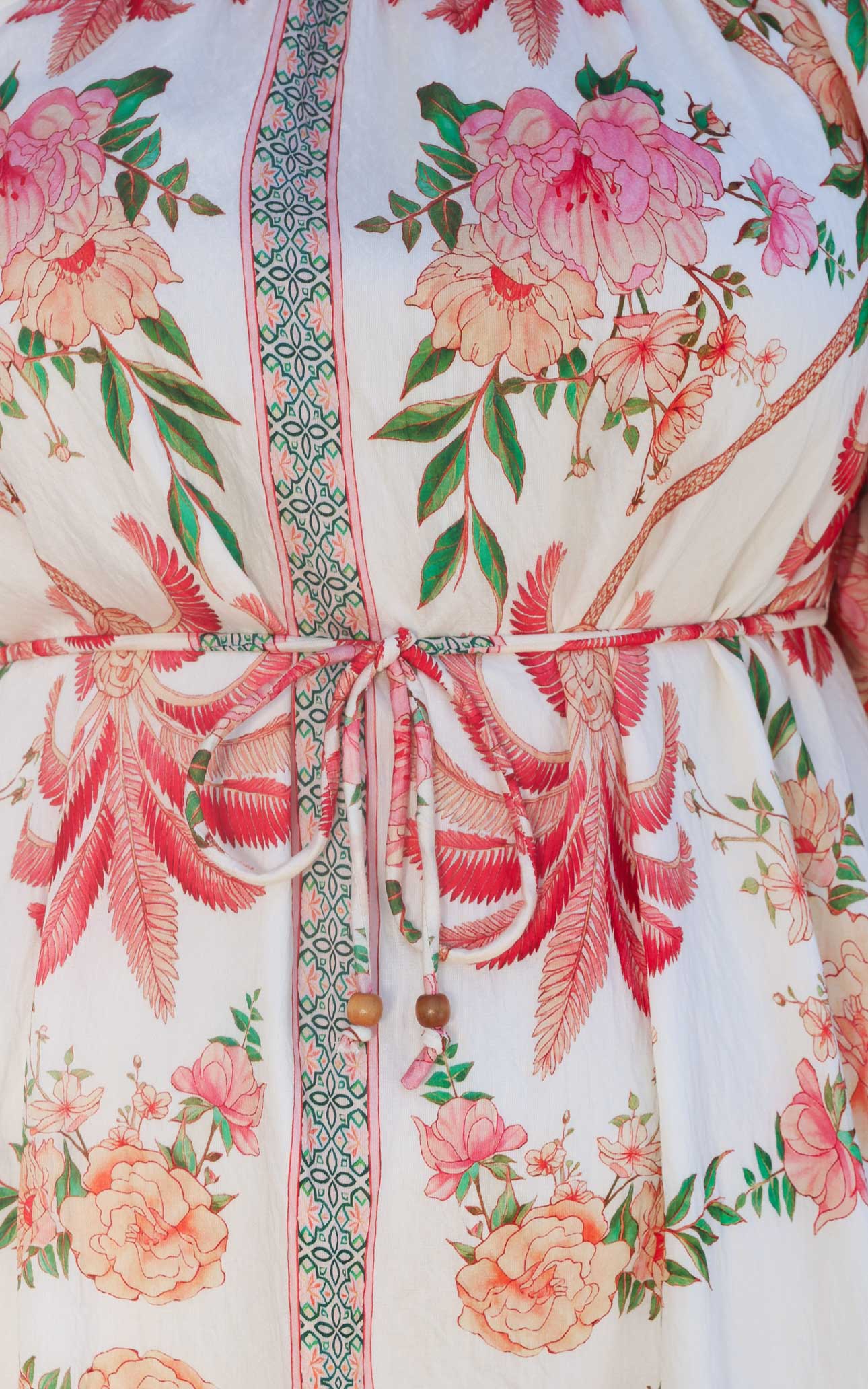 Dakota Maxi Dress - White Tropical Floral