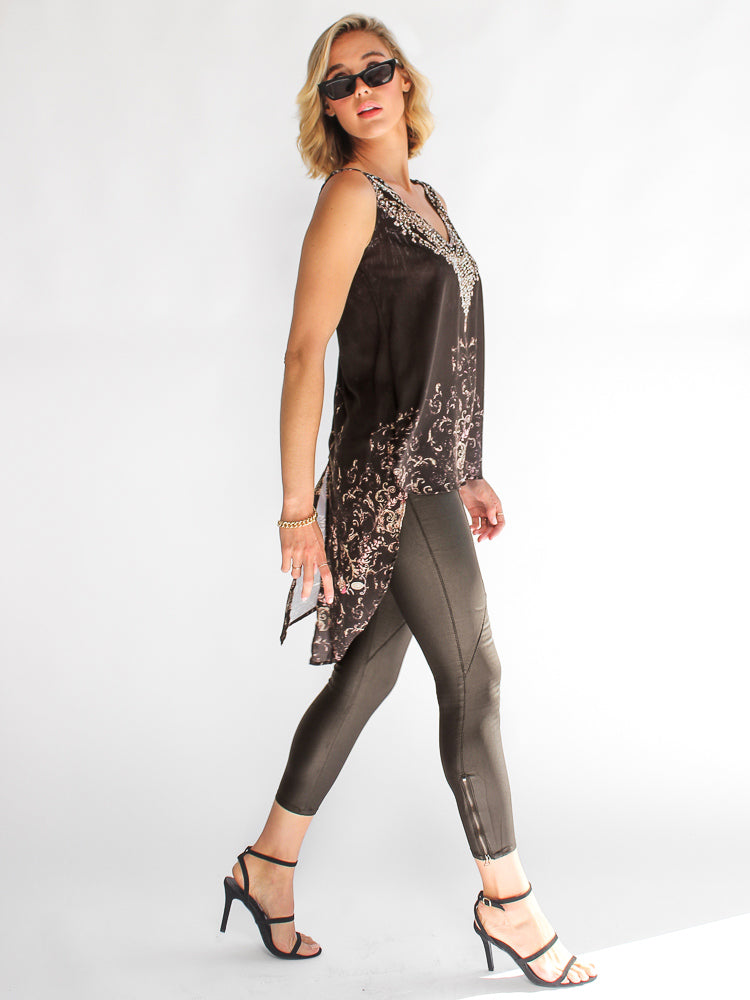 Daria Top - Black Print