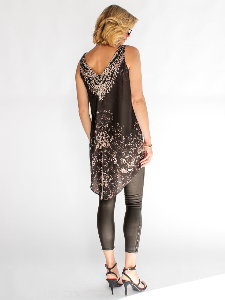 Daria Top - Black Print