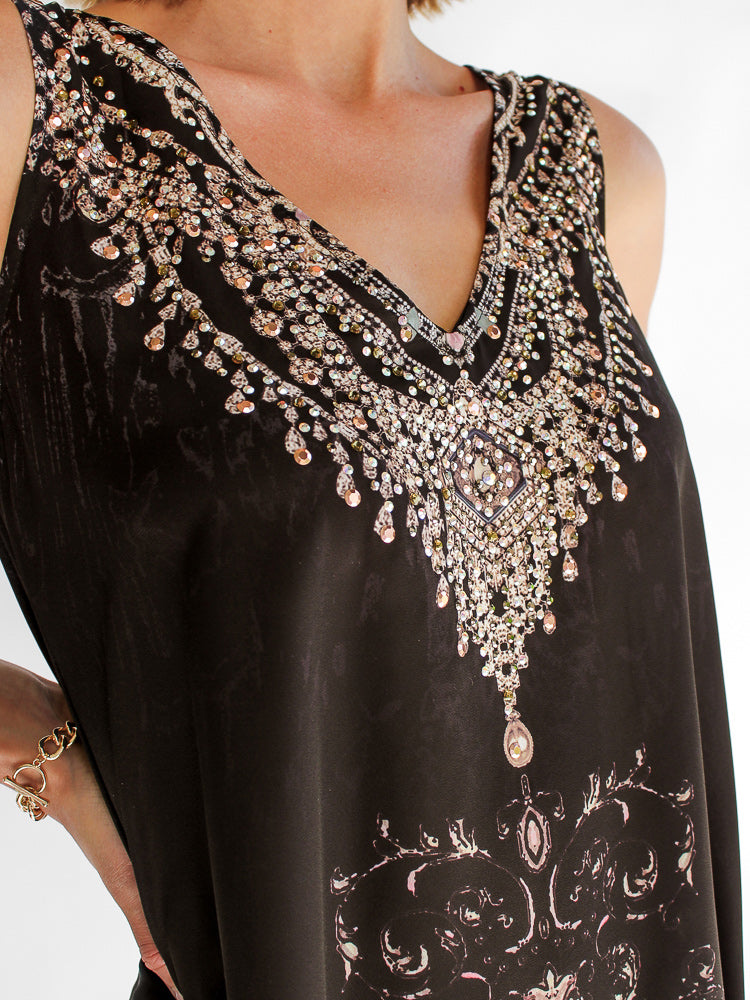 Daria Top - Black Print
