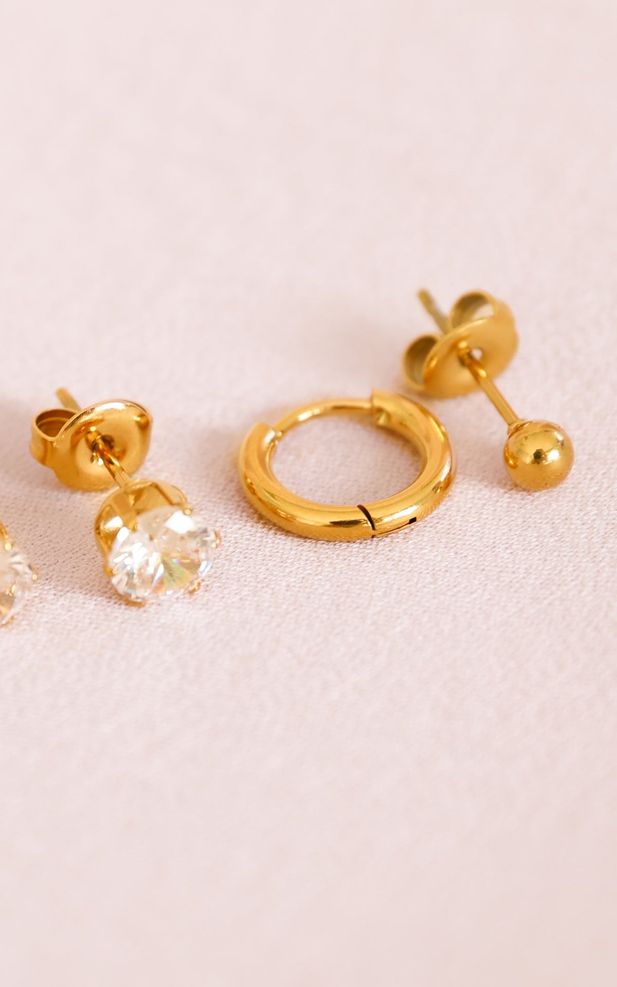 Dazzle Earring Set - Gold Diamante Ball