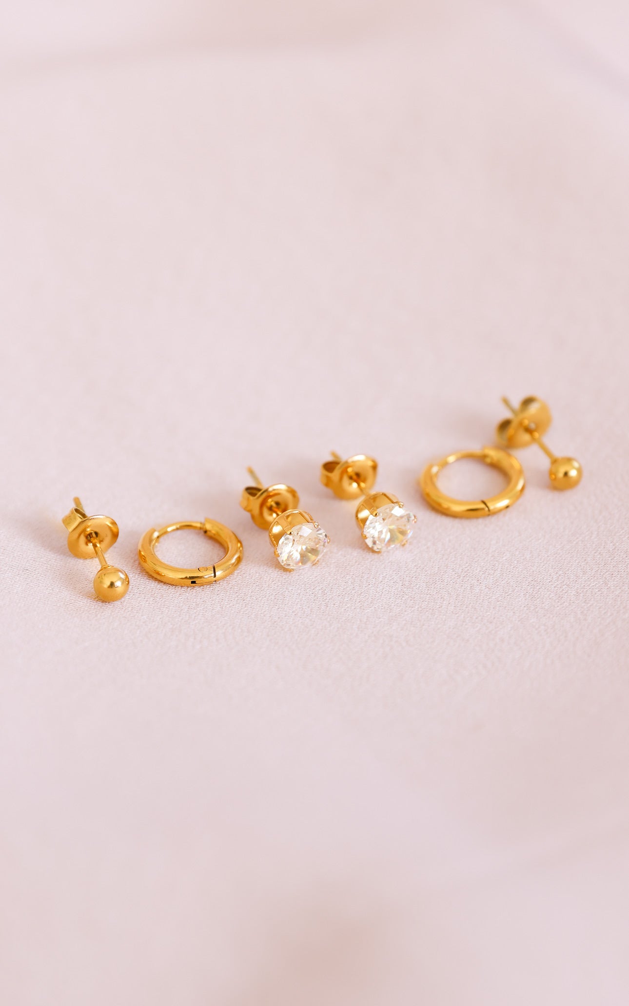 Dazzle Earring Set - Gold Diamante Ball