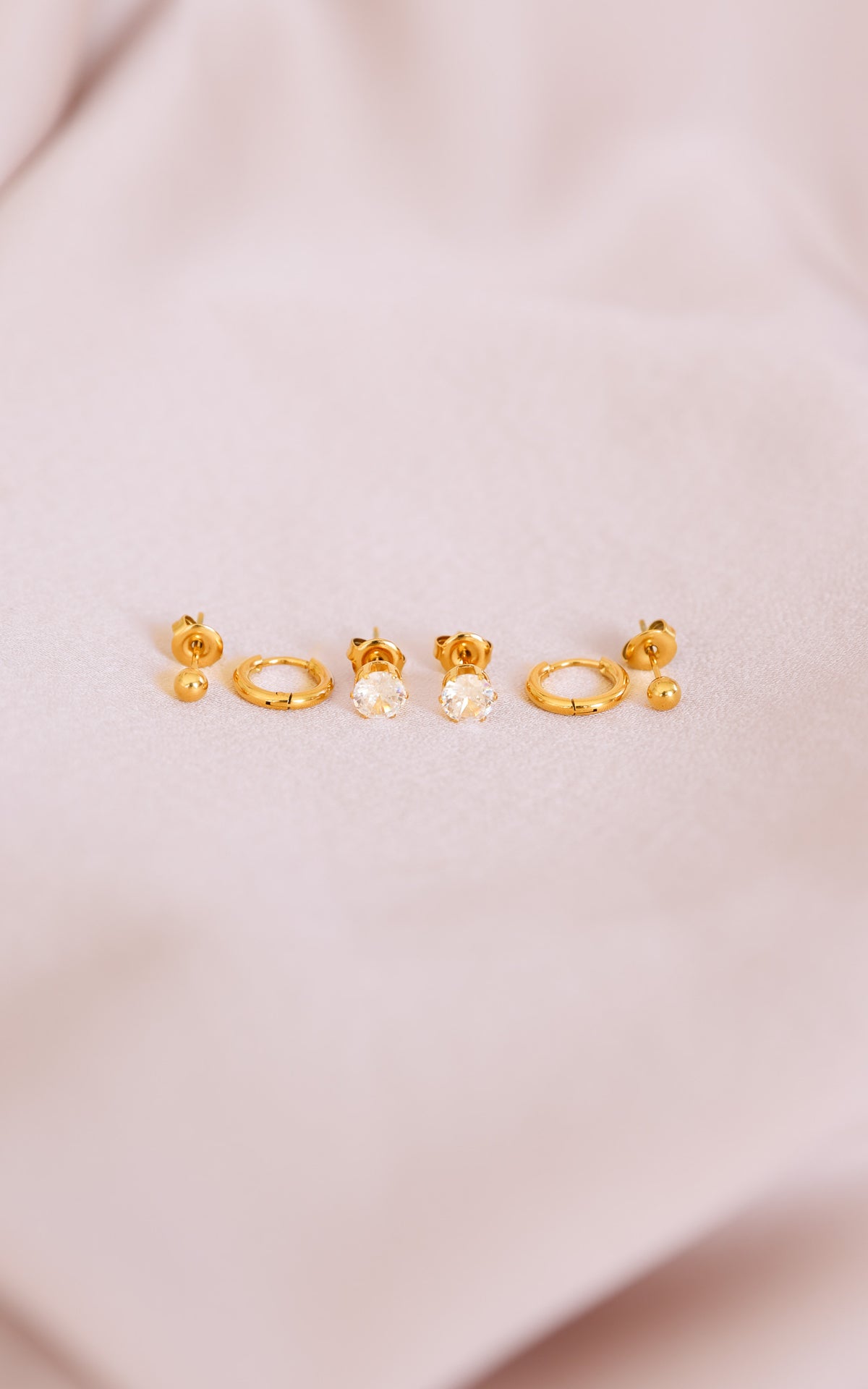 Dazzle Earring Set - Gold Diamante Ball