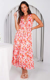 Monique Sleeveless Maxi Dress - Pink Multi Floral