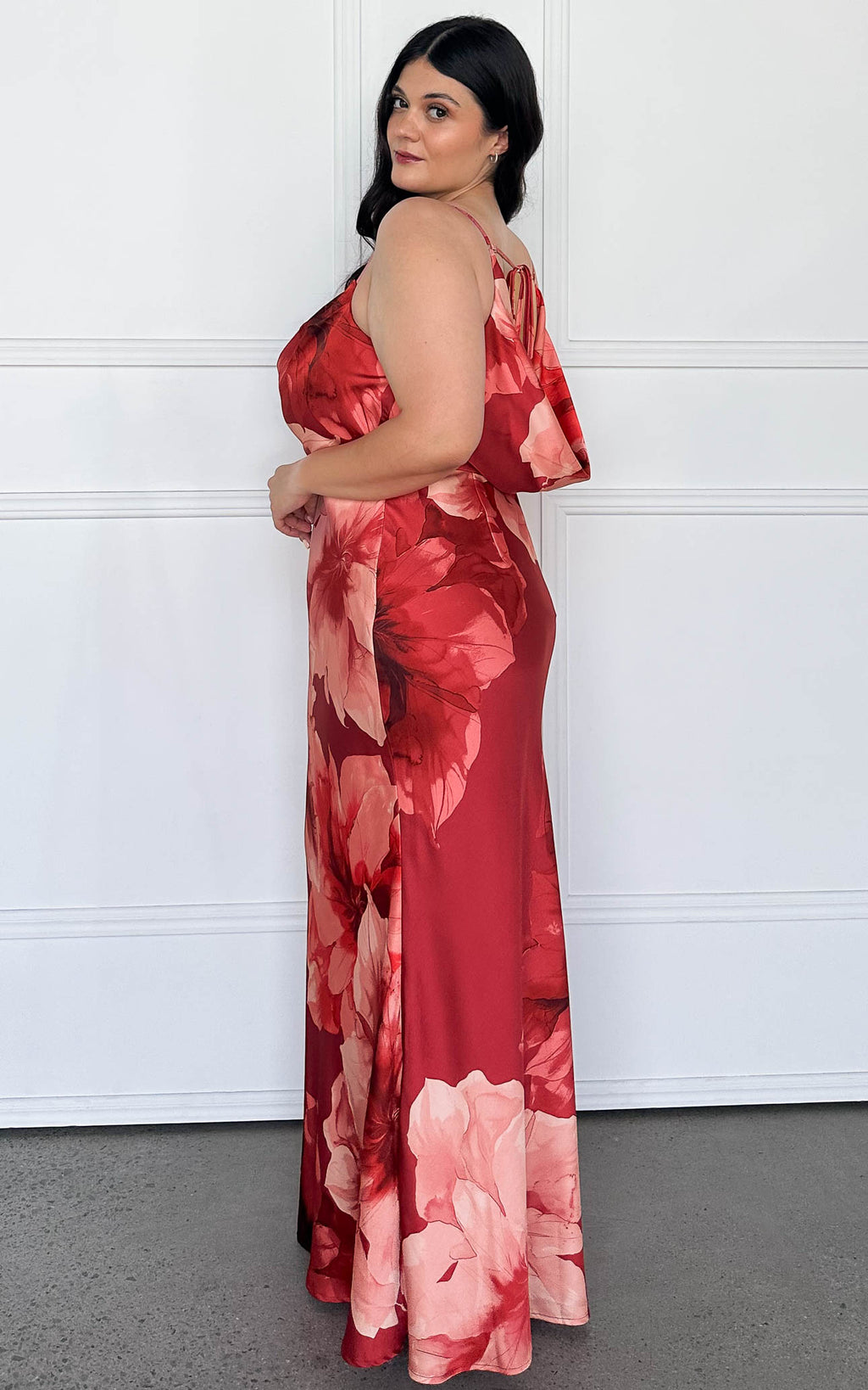 Delphine Maxi Dress - Red Floral