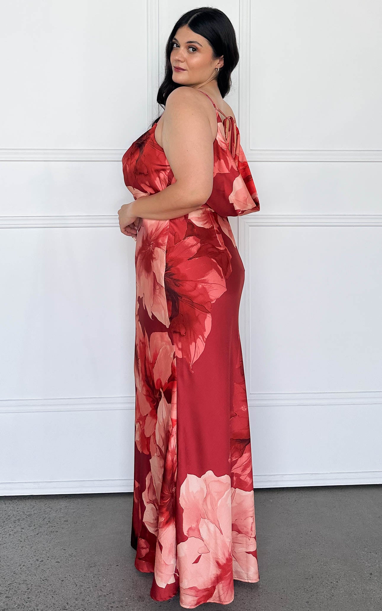 Delphine Maxi Dress - Red Floral