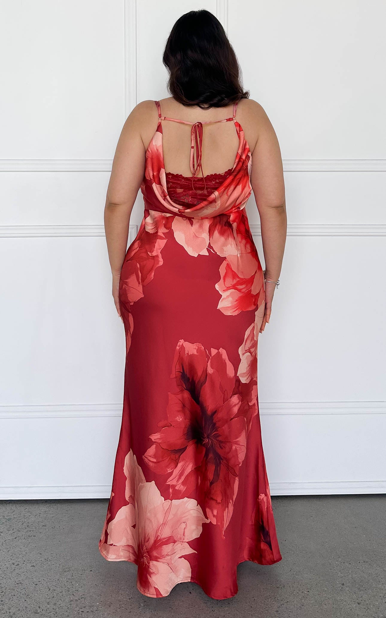 Delphine Maxi Dress - Red Floral
